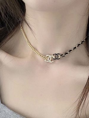 Replica Designer Chanel Fashion Metal Chain Necklace