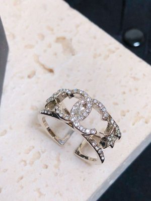 Replica Designer Chanel Fashion Rhinestone Star Open Ring