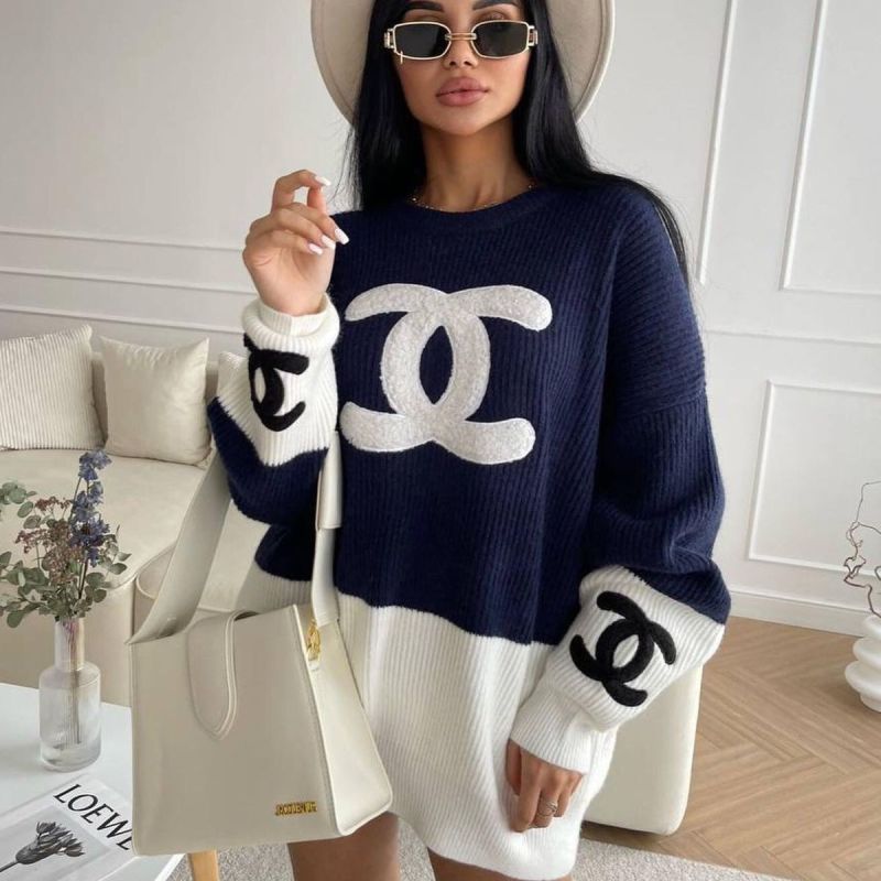 Replica Designer Chanel Simple Letter Knit Top