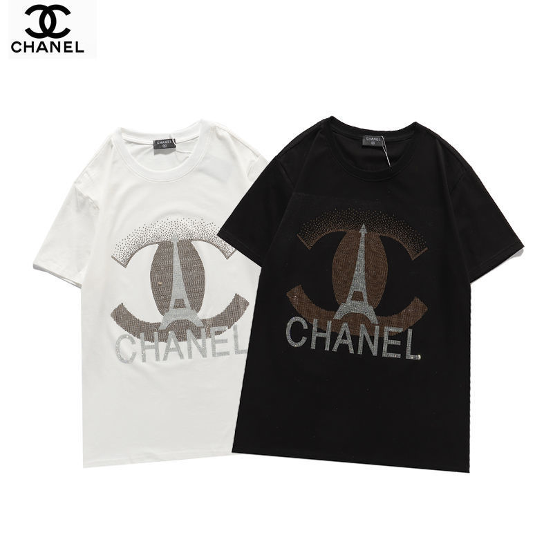 Replica Designer Chanel Tower Pattern Casual T-shirt