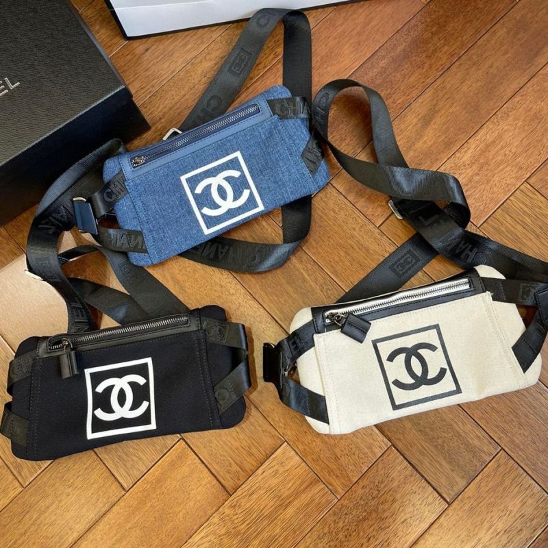 Replica Designer Chanel Women All-Match Canvas Waist Bag