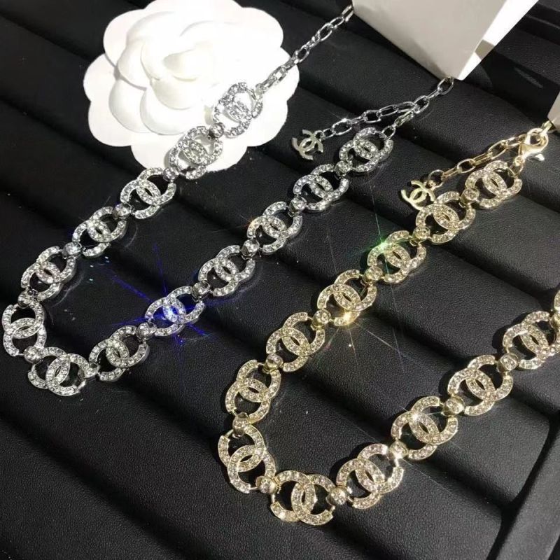 Replica Designer Chanel Women All-Match Rhinestone Necklace