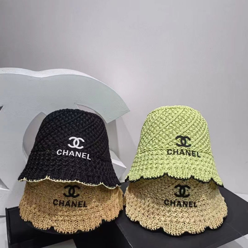 Replica Designer Chanel Women Casual Double C Letter Bucket Basin Hat