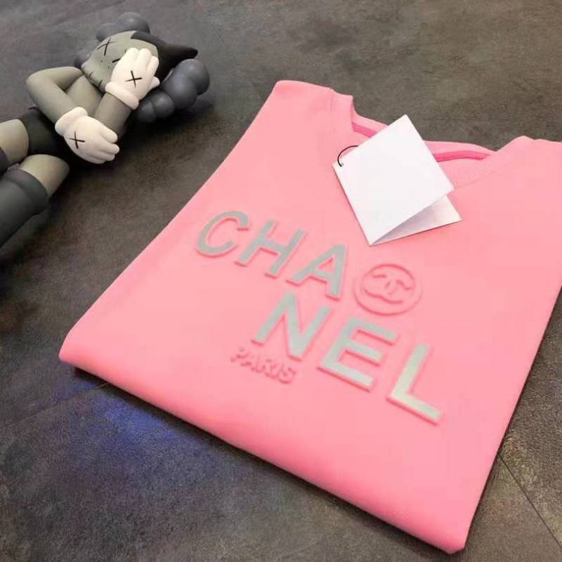 Replica Designer Chanel Women Casual Double C Letters Short-Sleeved T-shirts