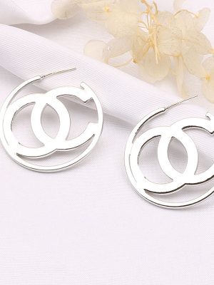 Replica Designer Chanel Women Double C Personality Fashion Earrings