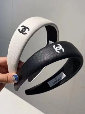 Replica Designer Chanel Women Fashion Black White All-Match Hairband