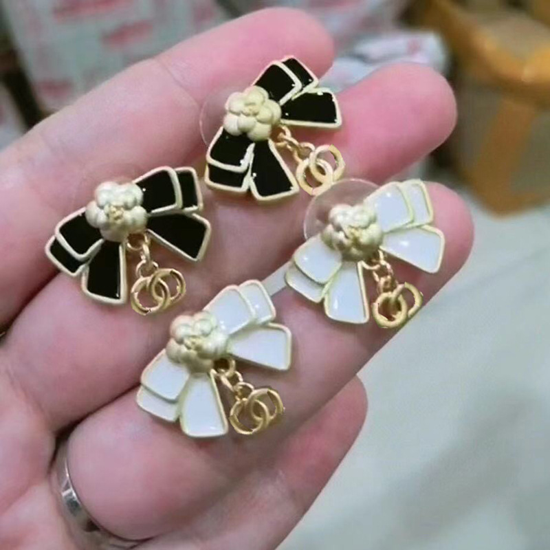 Replica Designer Chanel Women Fashion Double C Butterfly Earrings