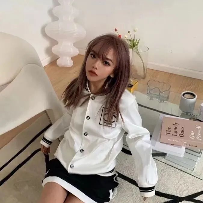 Replica Designer Chanel Women Fashion Embroidery Double C Letters Jacket