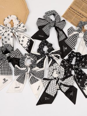 Replica Designer Chanel Women Fashion Letters Houndstooth Silk Scarf