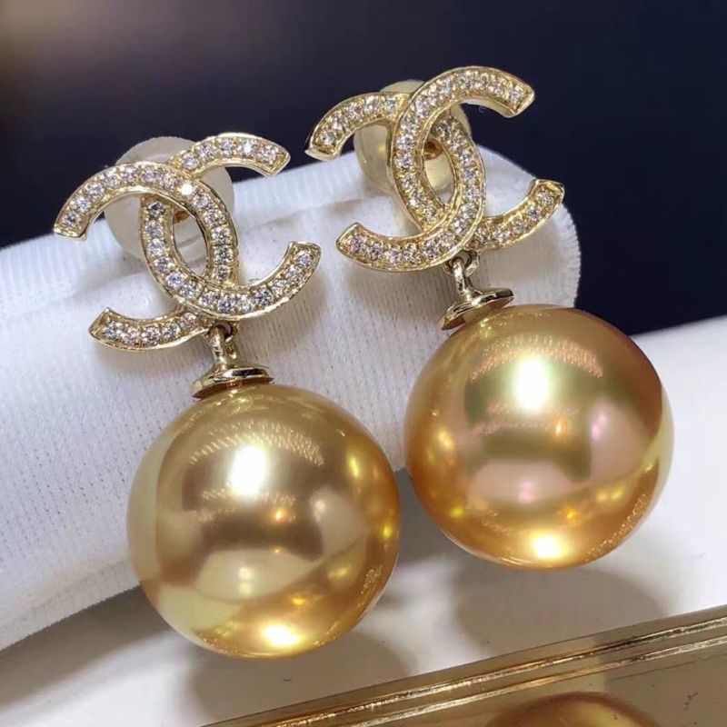 Replica Designer Chanel Women Fashion Rhinestone Pearl Earrings