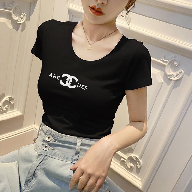 Replica Designer Chanel Women Fashion Short-Sleeved Round Neck T-Shirt