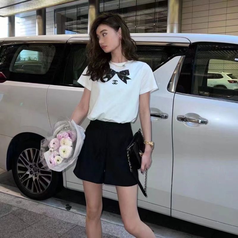 Replica Designer Chanel Women Fashion Short-Sleeved T-Shirt