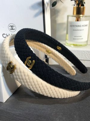 Replica Designer Chanel Women Fashion Thick Sponge Solid Color Headband
