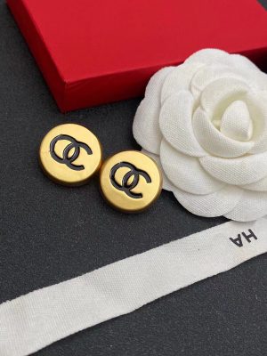 Replica Designer Chanel Women Fashion Titanium Steel Peas Stud Earrings