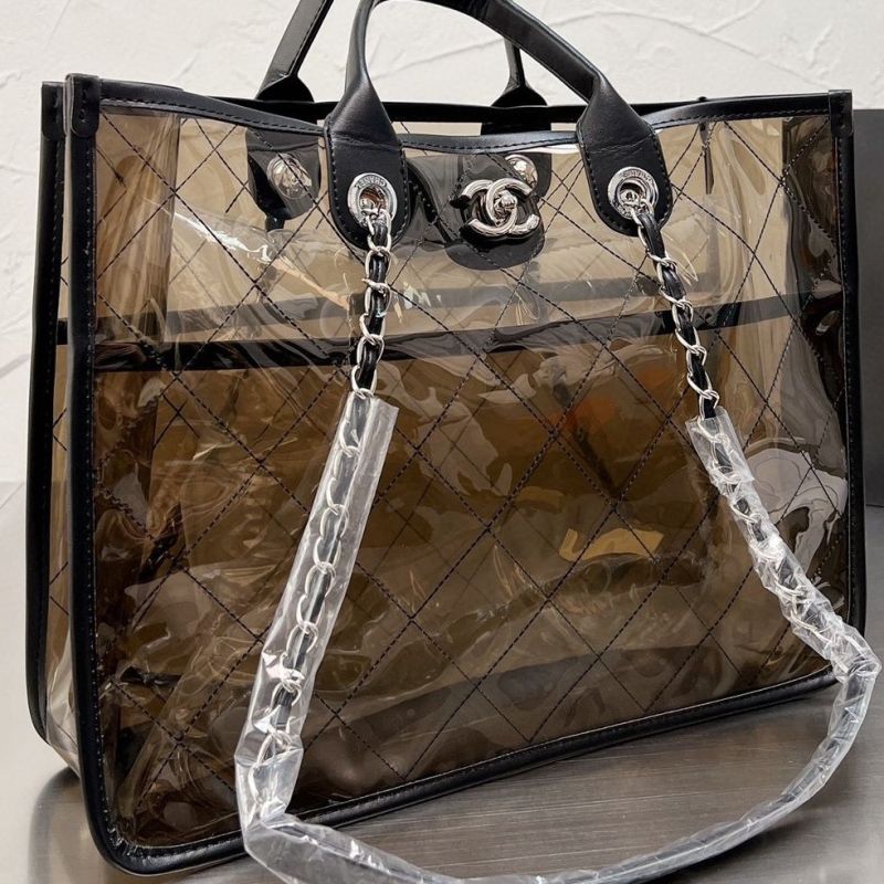 Replica Designer Chanel Women Fashion Transparent Chain Bag