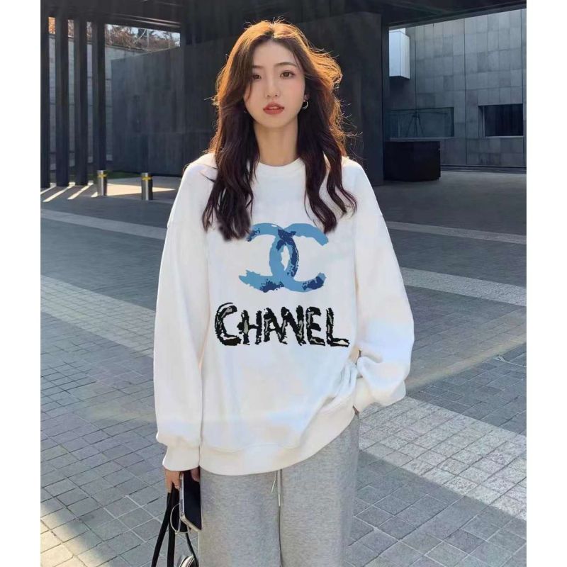 Replica Designer Chanel Women Letters Printing Long-Sleeved Round Neck Pullover Sweater