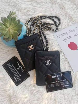 Replica Designer Chanel Women Lingge Chain Card Bag