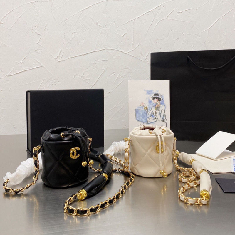 Replica Designer Chanel Women Mini Chain Bucket Bag