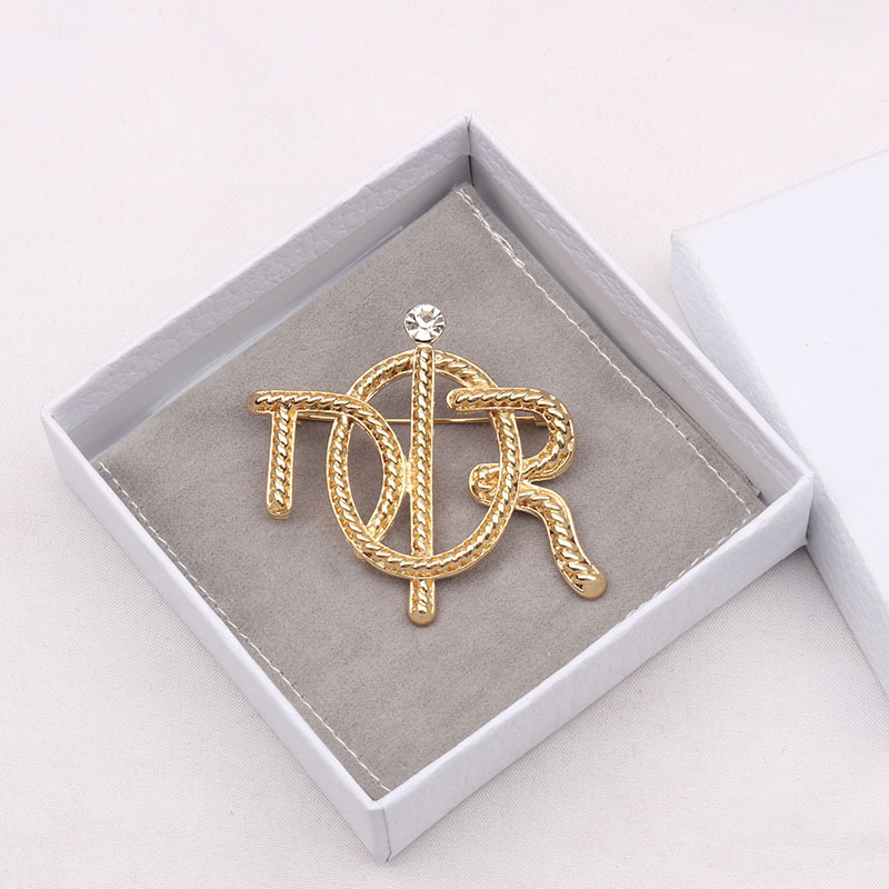 Replica Designer Dior Creative Letter Mosaic Brooch