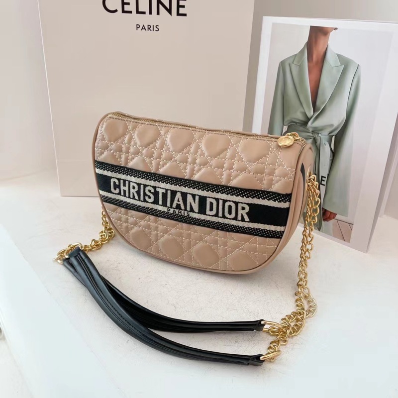 Replica Designer Dior Fashion Diamond Letter Embroidered Shoulder Bag