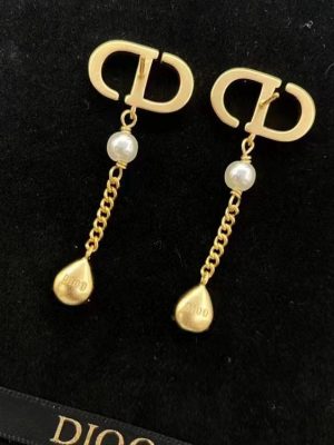 Replica Designer Dior Fashion Rhinestone Tassel Earrings