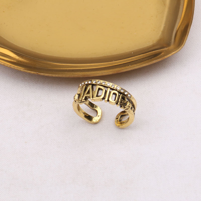 Replica Designer Dior Simple Hollow Letter Double Ring