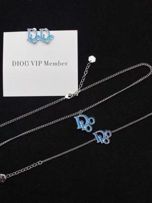 Replica Designer Dior Simple Metal Letter Bracelets And Necklaces