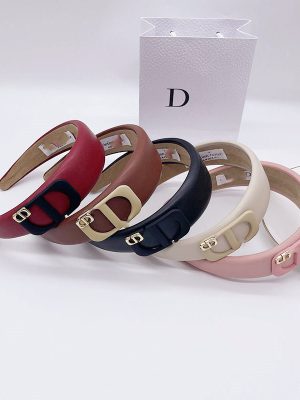 Replica Designer Dior Simple PU Solid Color Headband