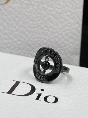 Replica Designer Dior Vintage Black Metal Ring