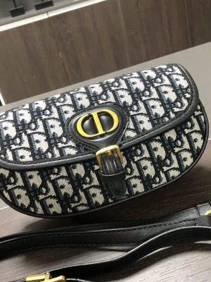 Replica Designer Dior Women Retro Alphabet Print Shoulder Bag