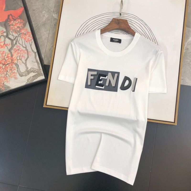 Replica Designer Fendi Couple Large Size Short-Sleeved T-Shirt