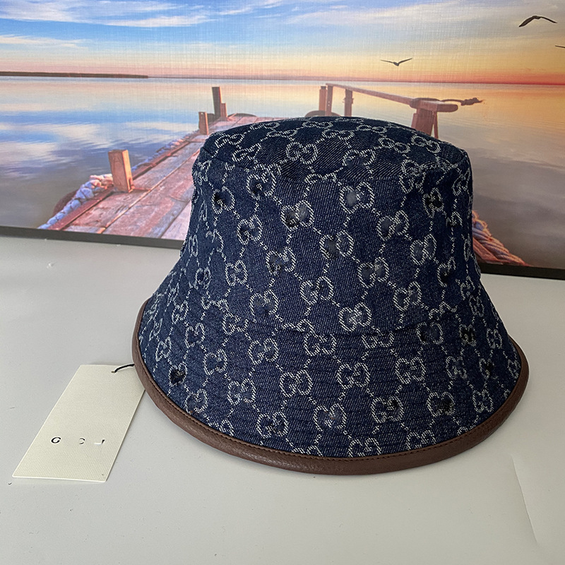 Replica Designer Gucci Alphabet Full-Print Classic Bucket Hat
