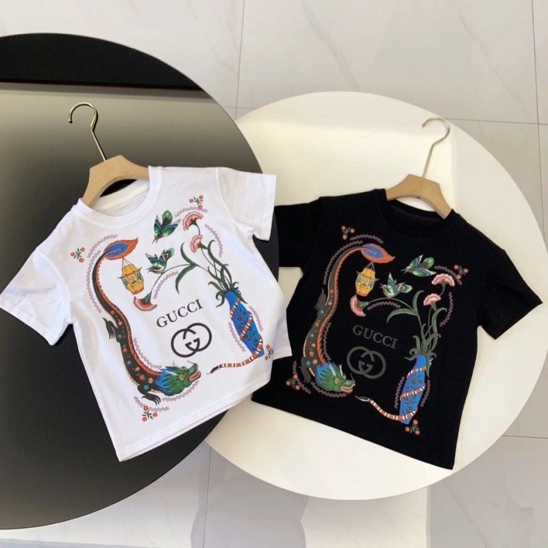 Replica Designer Gucci Children Baby Boys Girls Short-Sleeved T-Shirt