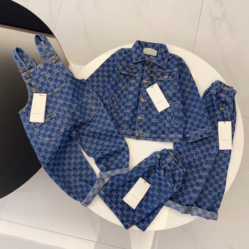 Replica Designer Gucci Children Kid Demin Jacket Jeans