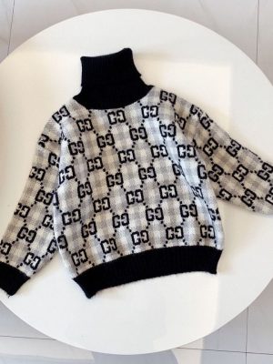 Replica Designer Gucci Children kid Letter Turtleneck Sweater