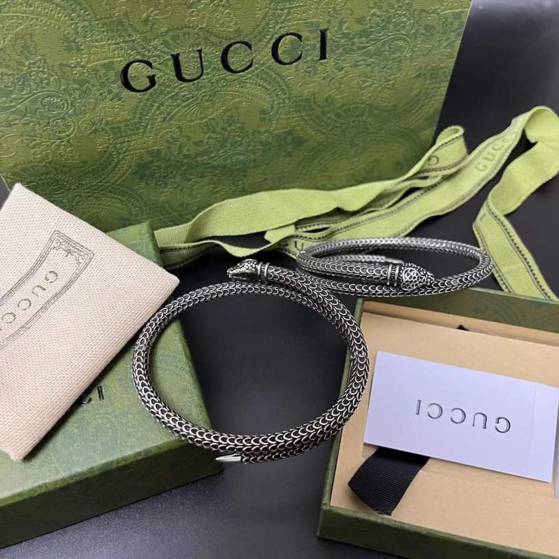 Replica Designer Gucci Double G Old Snake Gear Bracelet