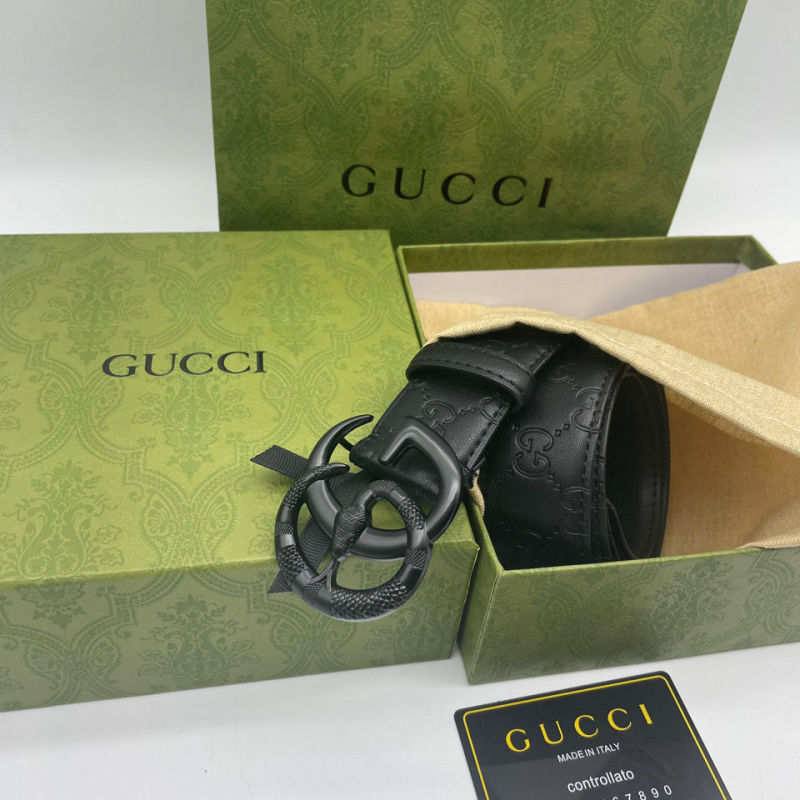 Replica Designer Gucci G Leather Smooth Buckle Belt