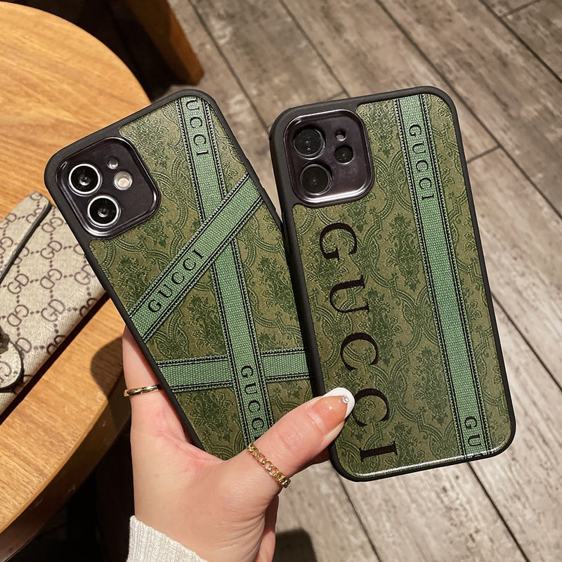 Replica Designer Gucci Green Soft Apple Mobile Phone iPhone Case