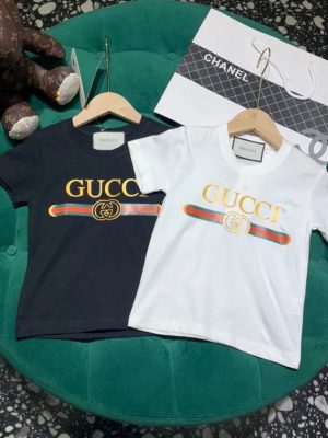 Replica Designer Gucci Kid Girl Boy Short-Sleeved Letter Printing T-Shirt
