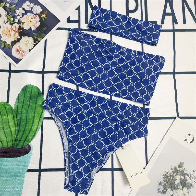 Replica Designer Gucci Letter G Bikini Split Three-Piece Swimsuit