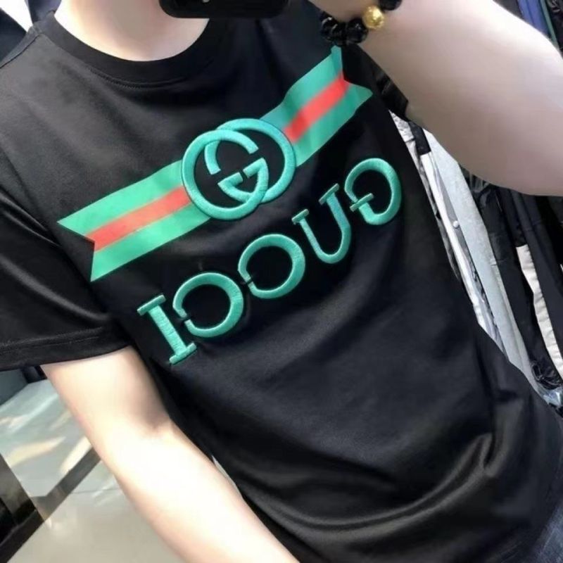 Replica Designer Gucci Men'S Casual Letter Embroidery Short Sleeve T-Shirt
