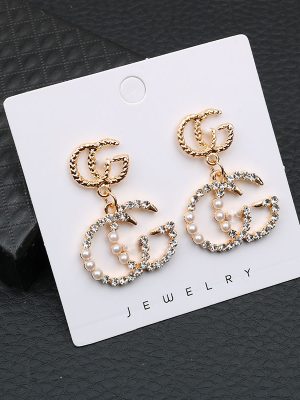 Replica Designer Gucci Needle Personality Pearl Earrings