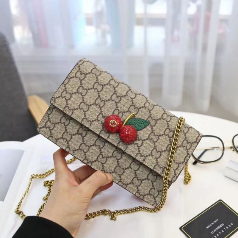 Replica Designer Gucci Printed Cherry Mini Shoulder Bag
