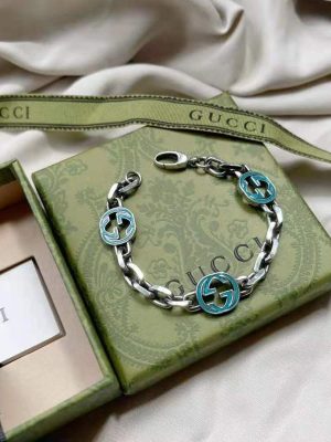 Replica Designer Gucci Retro Enamel G Bracelet