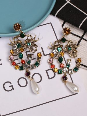 Replica Designer Gucci Retro G Bronze Earrings