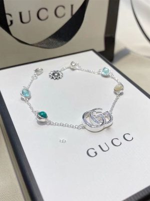 Replica Designer Gucci Tricolor Green Daisy Bracelet