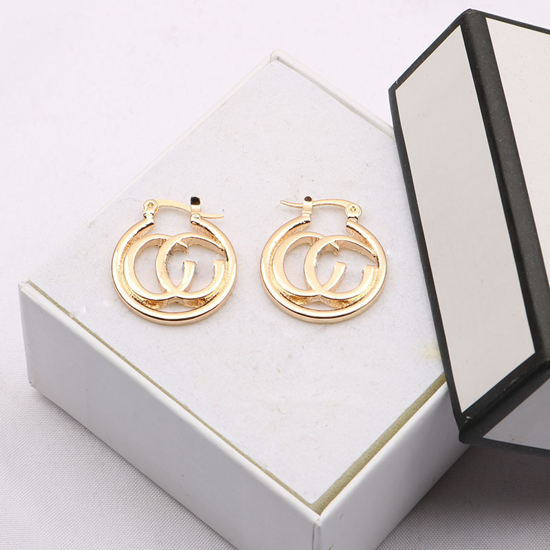 Replica Designer Gucci Women Double G Flow Earrings