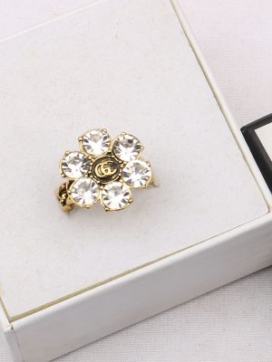Replica Designer Gucci Women Double G Retro Personality Ring Open Ring