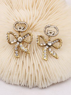 Replica Designer Gucci Women Fashion Personality Interlocking Classic Matching Earrings
