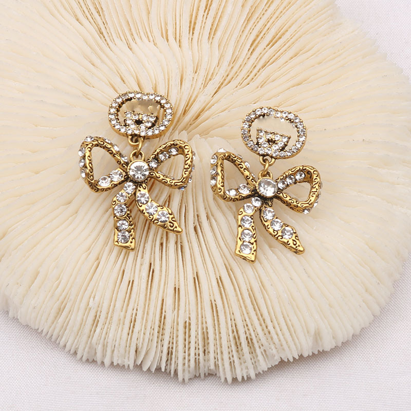 Replica Designer Gucci Women Fashion Personality Interlocking Classic Matching Earrings
